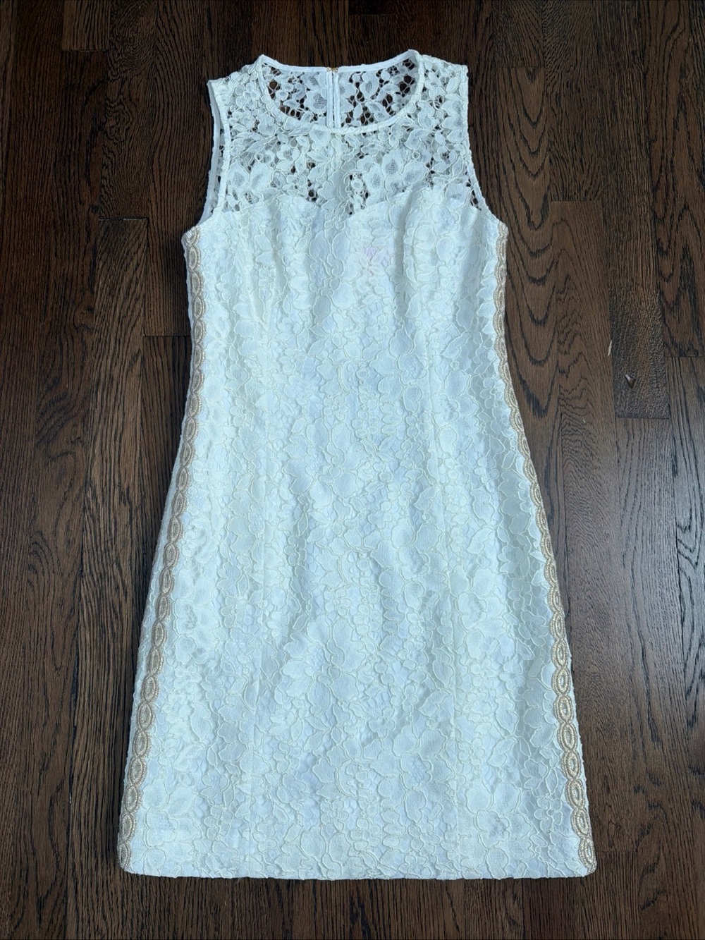 Lilly Pulitzer Mila Shift Resort White Corded Floral Lace Dress - Size 2  - NWT